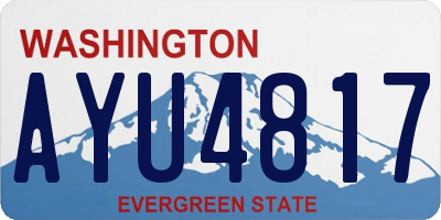 WA license plate AYU4817