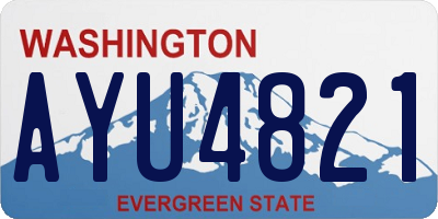 WA license plate AYU4821