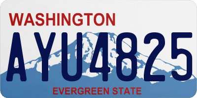WA license plate AYU4825