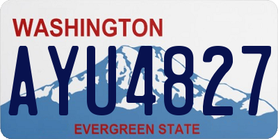 WA license plate AYU4827