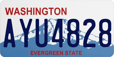 WA license plate AYU4828