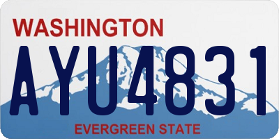 WA license plate AYU4831