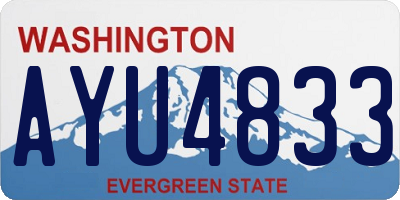 WA license plate AYU4833