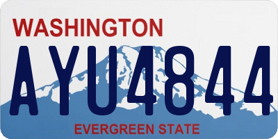 WA license plate AYU4844