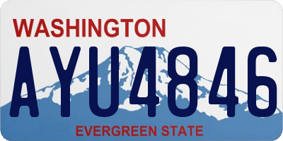 WA license plate AYU4846