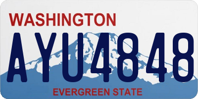 WA license plate AYU4848