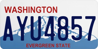 WA license plate AYU4857