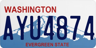 WA license plate AYU4874
