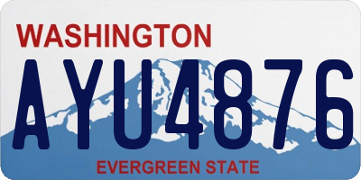 WA license plate AYU4876