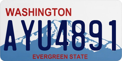 WA license plate AYU4891