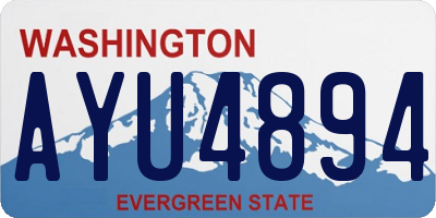 WA license plate AYU4894