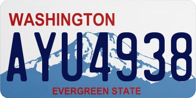 WA license plate AYU4938