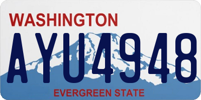 WA license plate AYU4948