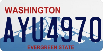 WA license plate AYU4970
