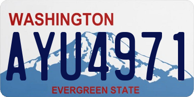 WA license plate AYU4971