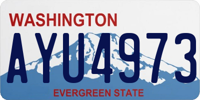 WA license plate AYU4973