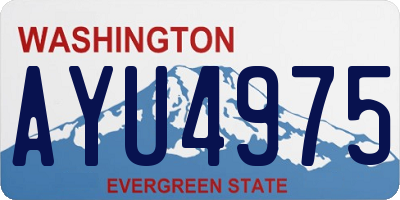 WA license plate AYU4975