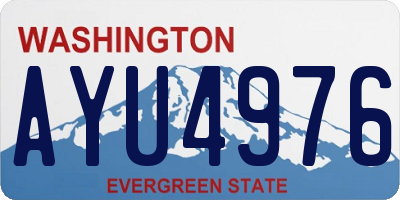 WA license plate AYU4976