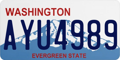 WA license plate AYU4989