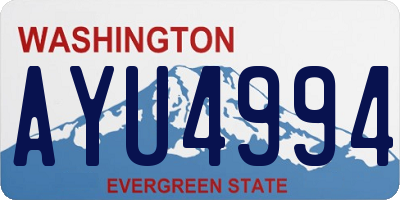 WA license plate AYU4994