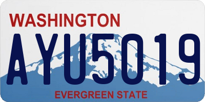 WA license plate AYU5019