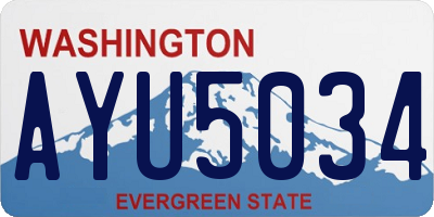 WA license plate AYU5034