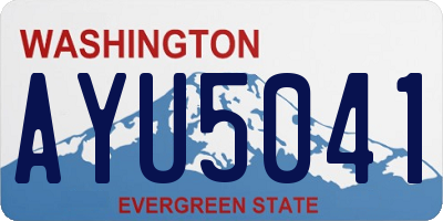 WA license plate AYU5041