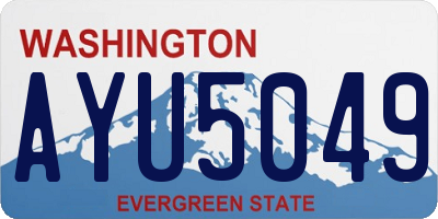 WA license plate AYU5049