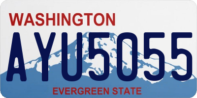 WA license plate AYU5055