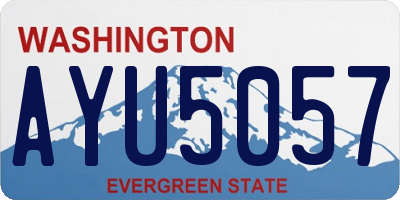 WA license plate AYU5057
