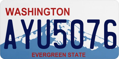 WA license plate AYU5076