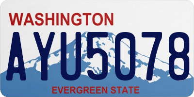 WA license plate AYU5078