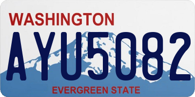 WA license plate AYU5082