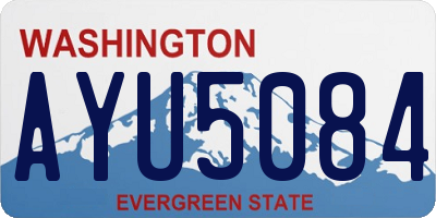 WA license plate AYU5084