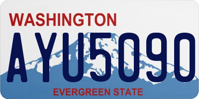 WA license plate AYU5090