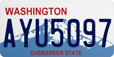WA license plate AYU5097