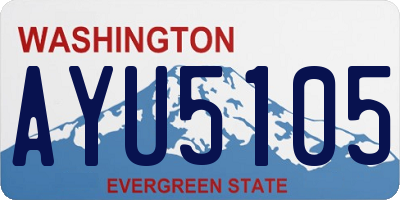 WA license plate AYU5105