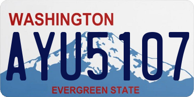 WA license plate AYU5107