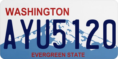 WA license plate AYU5120
