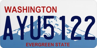 WA license plate AYU5122