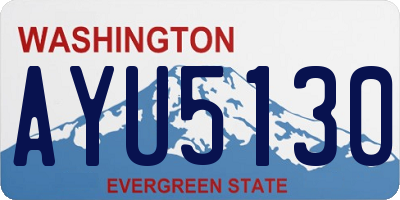 WA license plate AYU5130