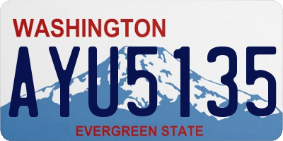 WA license plate AYU5135