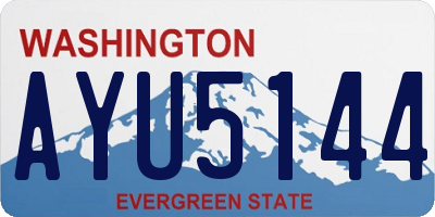 WA license plate AYU5144