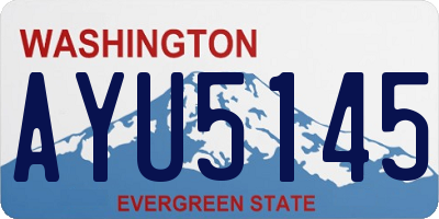 WA license plate AYU5145