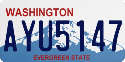 WA license plate AYU5147