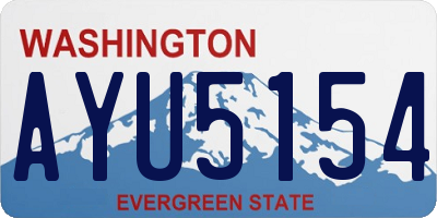 WA license plate AYU5154