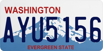 WA license plate AYU5156