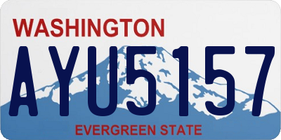WA license plate AYU5157