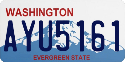 WA license plate AYU5161