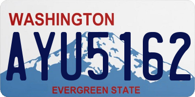 WA license plate AYU5162